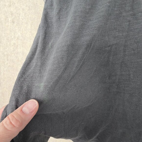 American Eagle Outfitters Womens Gray Embroidered Short Sleeve Top Size M Cotton - Picture 4 of 9